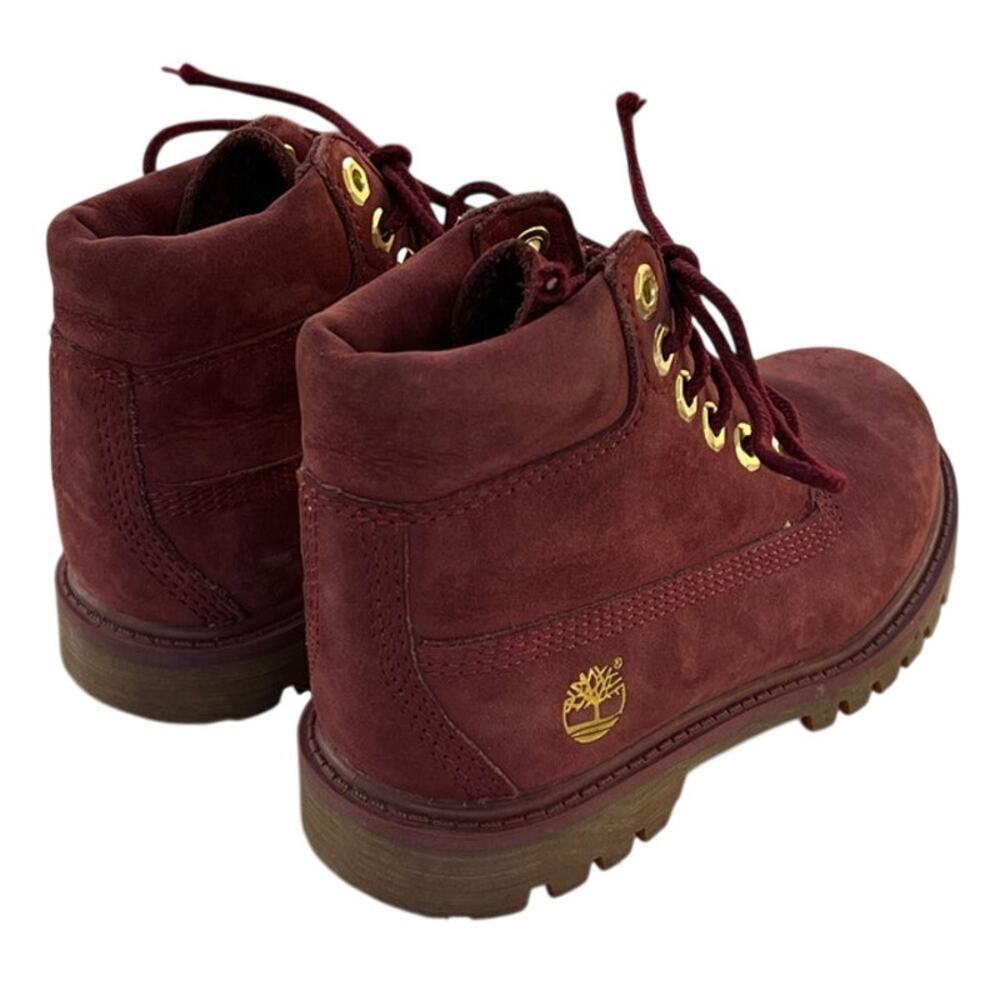 Timberland A2730 Nubuck Leather Gorpcore Waterproof Hiking Boot SZ 11 Red - Picture 4 of 6